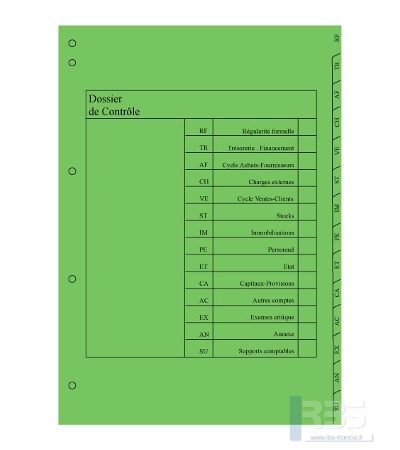 Dossier de contrôle version intercalaire