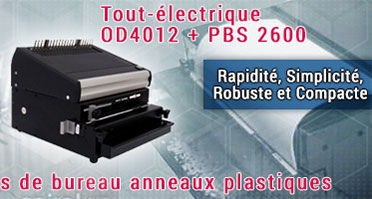 Relieuses professionnelles pour anneaux plastiques