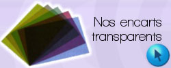 Encarts transparents pour reliure