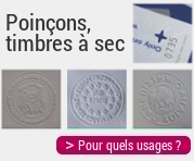 Poinçons, timbres à sec : pour quels usages ?