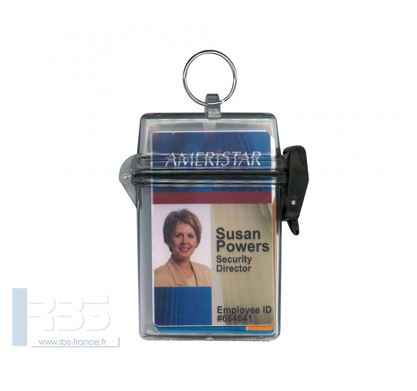 Porte-badges Clearbox, Avec anneau