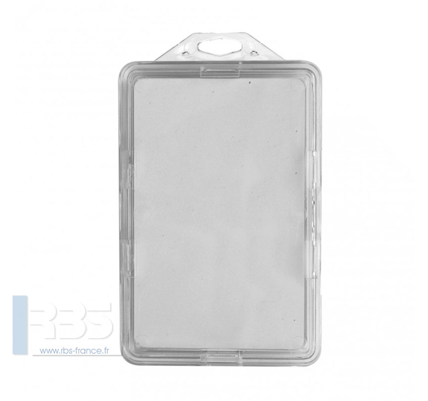 Porte-badge pour cartes plastiques Souple ou rigide  Psicom Modèle portes  badges PORTES BADGES SOUPLES TRANSPARENT H