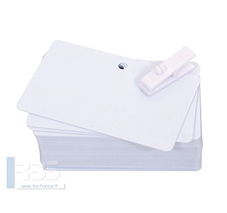 Cartes PVC blanches pré-perforées 0.50 mm