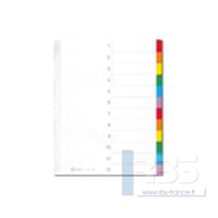 Intercalaire Mylar 12 touches colorées maxi-format