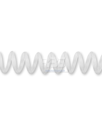Spirale coil plastique pas 6mm format A4 CLASSIQUE - Coloris : Blanc