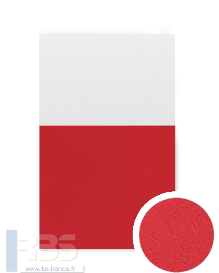Couverture d'emboîtage Grain cuir 260g - Coloris : Rouge Turc