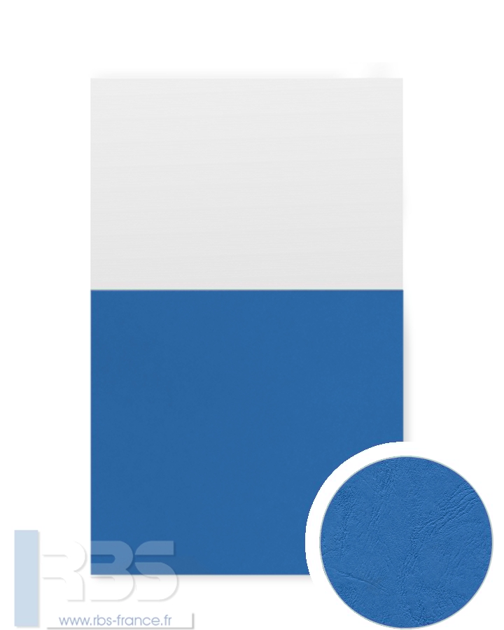 Couverture d'emboîtage Grain cuir 260g - Coloris : Bleu de France