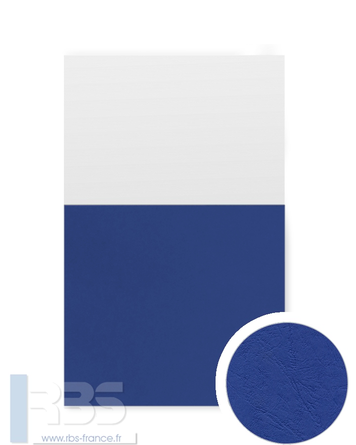 Chemises à oeillets pour agrafage Grain cuir 200g - Coloris : Bleu foncé