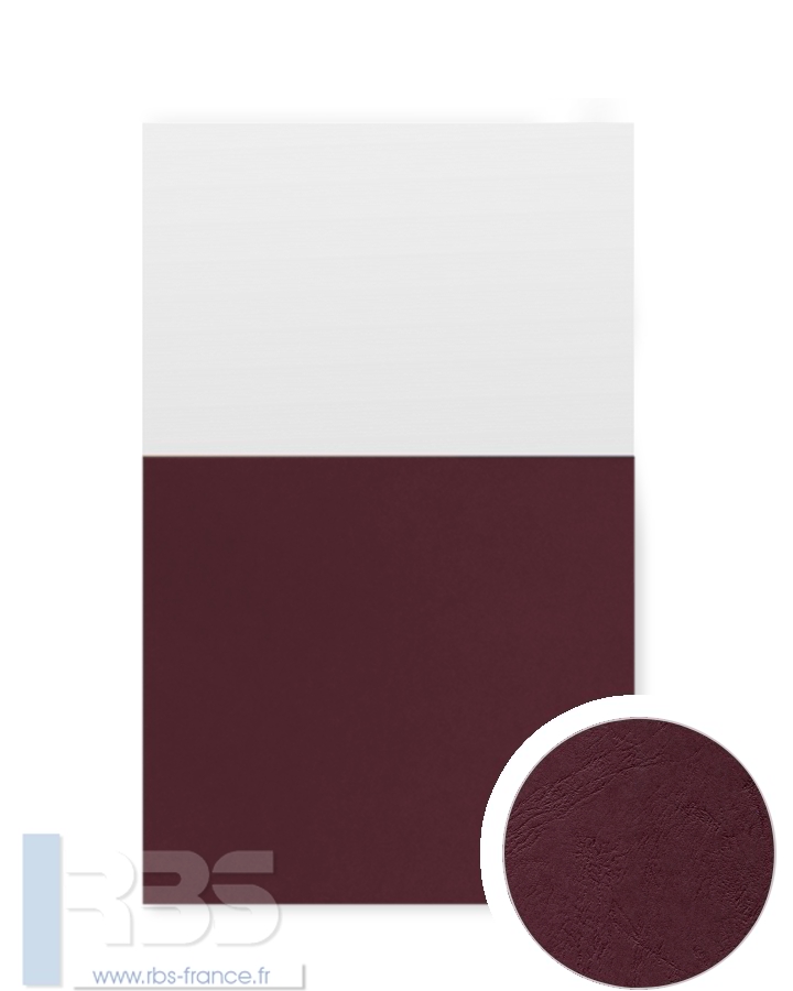 Couverture d'emboîtage Grain cuir 260g - Coloris : Grenat