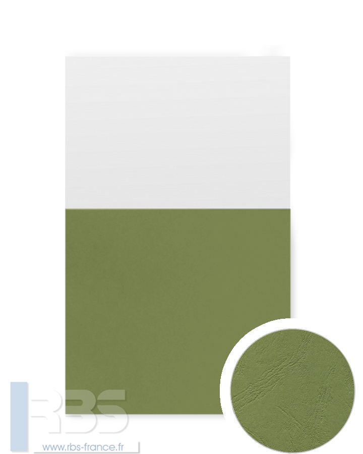 Couverture d'emboîtage Grain cuir 260g - Coloris : Vert pré