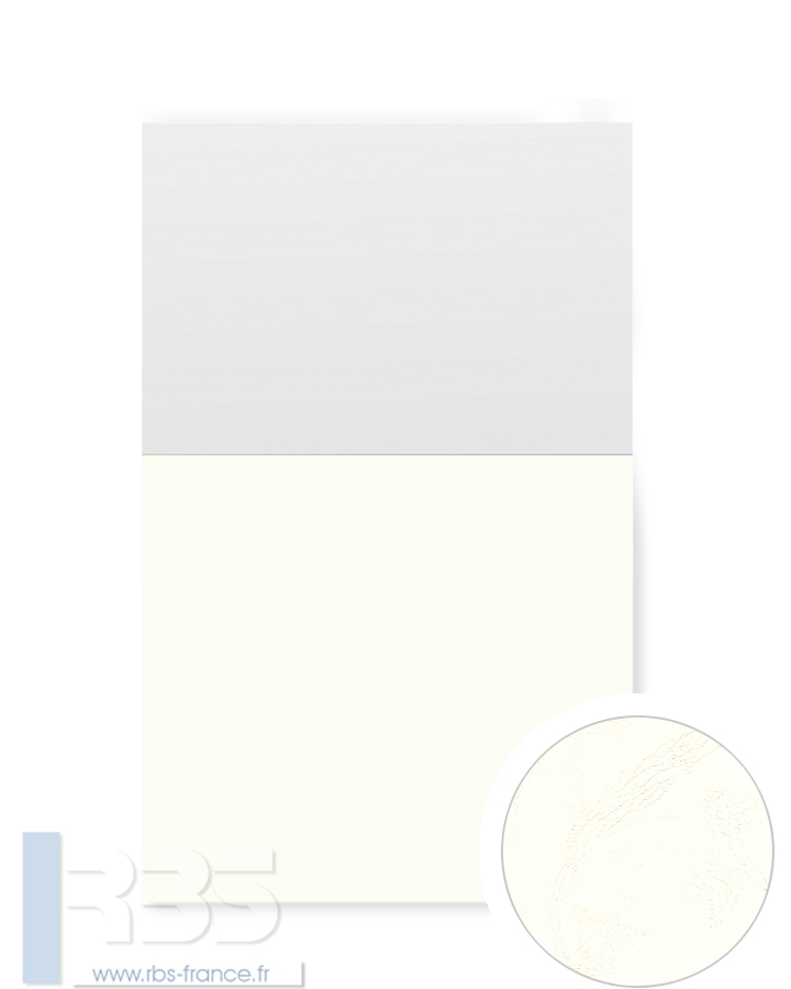 Couverture d'emboîtage Grain cuir 260g - Coloris : Ivoire
