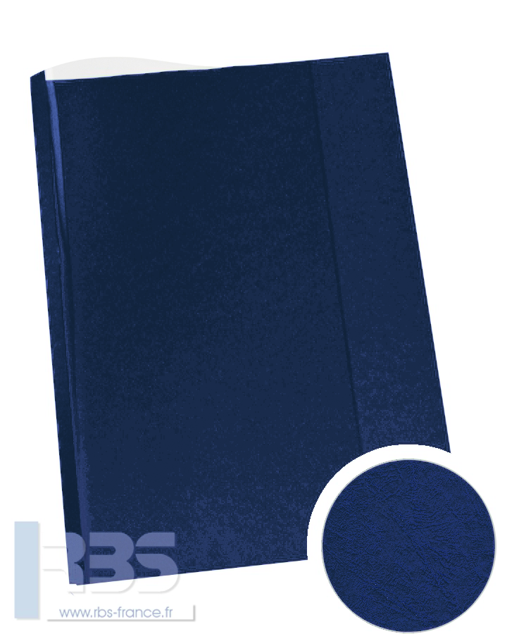 Couverture d'emboîtage Grain cuir 260g - Coloris : Bleu Nuit