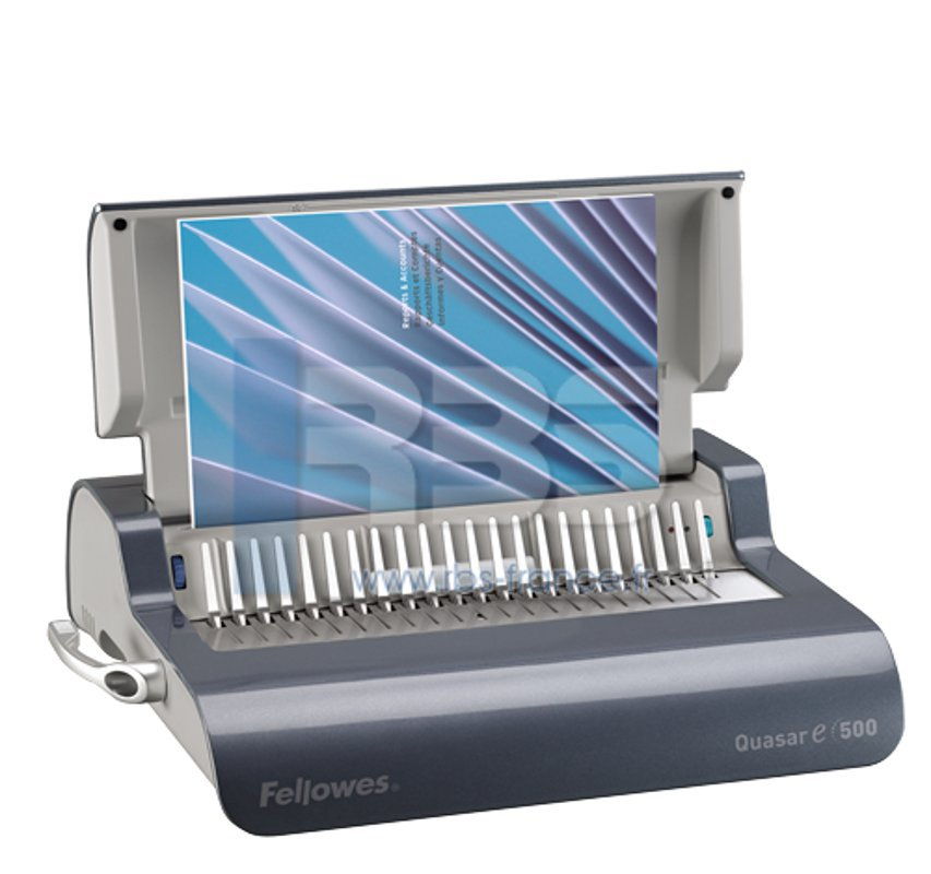Perforelieuse électrique QuasarE 500 Fellowes pour anneaux plastiques
