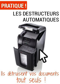 Nos destructeurs à bac de chargement automatique